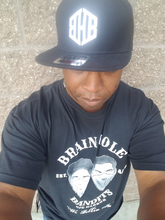 Load image into Gallery viewer, Brain Hole Bandits BHB Snap Back Ball Cap BLK