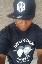 Load image into Gallery viewer, Brain Hole Bandits BHB Snap Back Ball Cap BLK